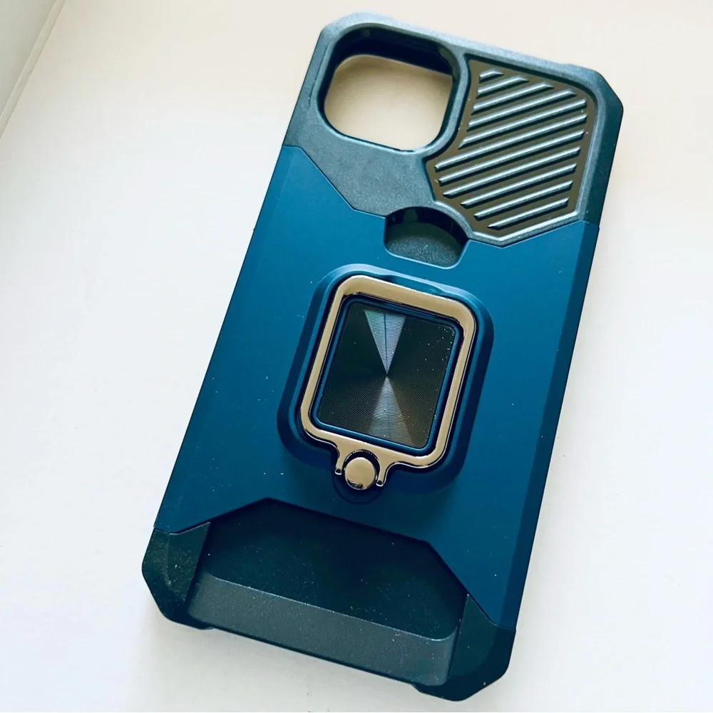 Blue Wallet Case Designed for iPhone 13 case with Card Holder Slot with Stand